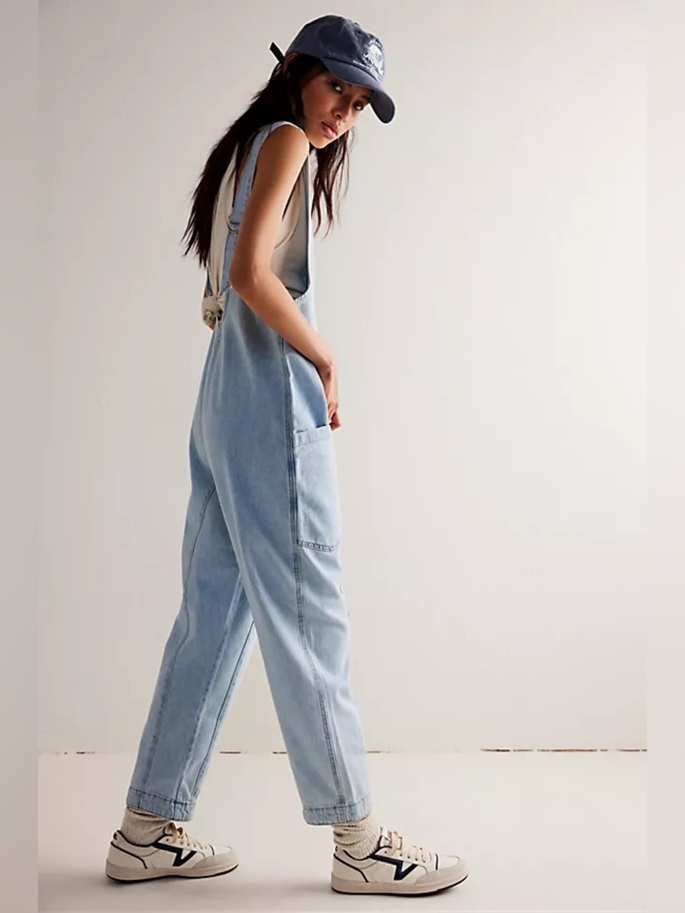 Free People We The Free High Roller Denim Jumpsuit